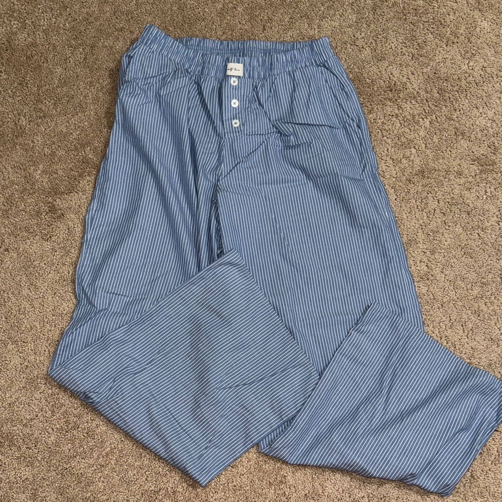 Blue Striped Women’s Pants